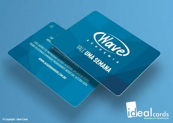 Cartão de Academia - PVC Laminado - 0,76mm - Laminação Fosca