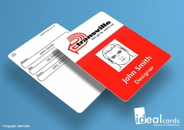 Crachá de Identificação - PVC Laminado - 0,76mm - 4x1 Cores
