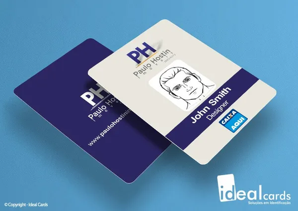 Crachá de Identificação - PVC Laminado - 0,76mm - 4x4 Cores