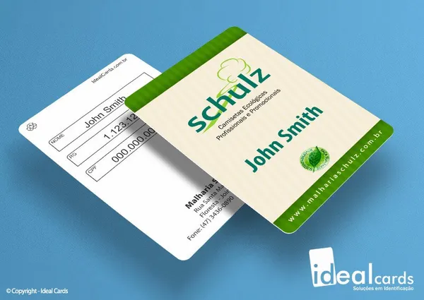 Crachás de Identificação - PVC Laminado - 0,76mm - 4x1 Cores